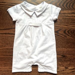 Chloe and Boone contemporary baptism/special occasion romper - 6-9 months